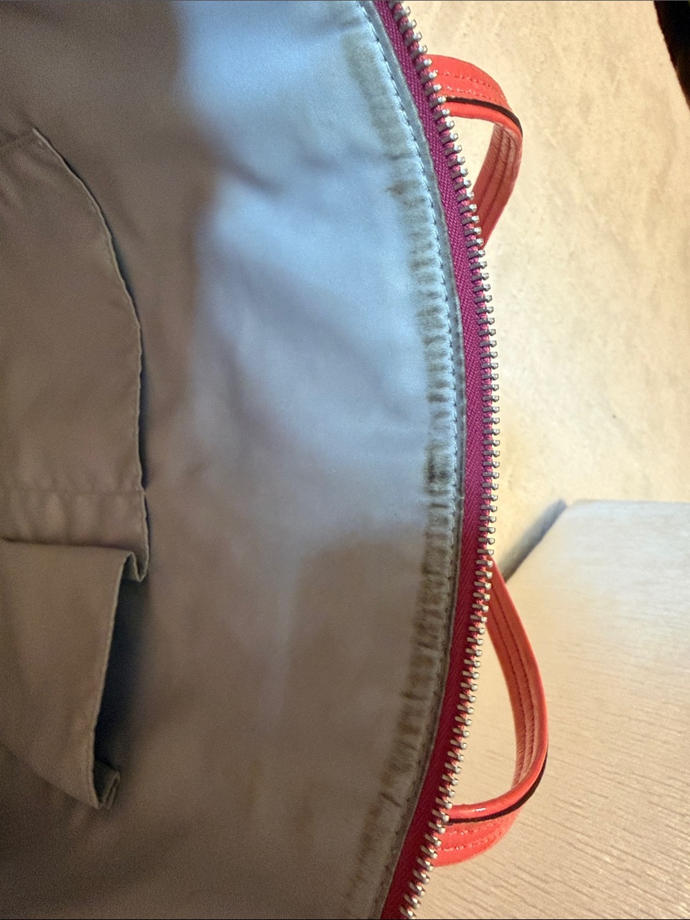 Coach Red Patent Leather Tote with Embossed Signature Circle - Picture 5 of 13